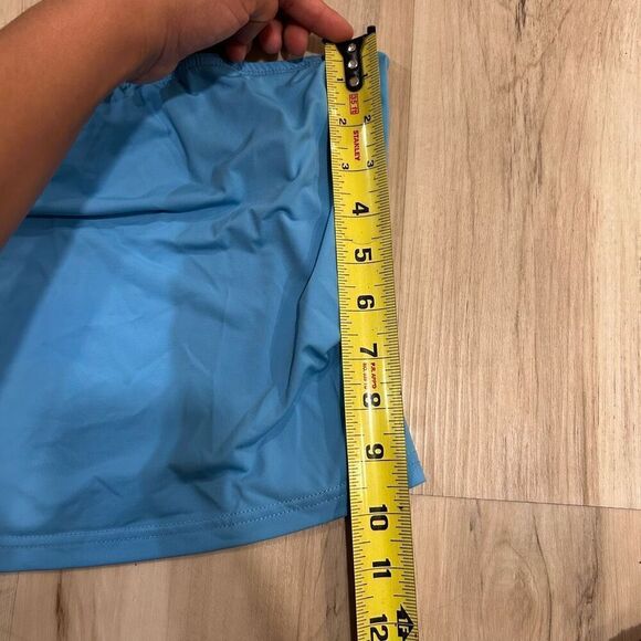 Princess Polly baseline strapless rib top blue size 6 - Picture 5 of 6